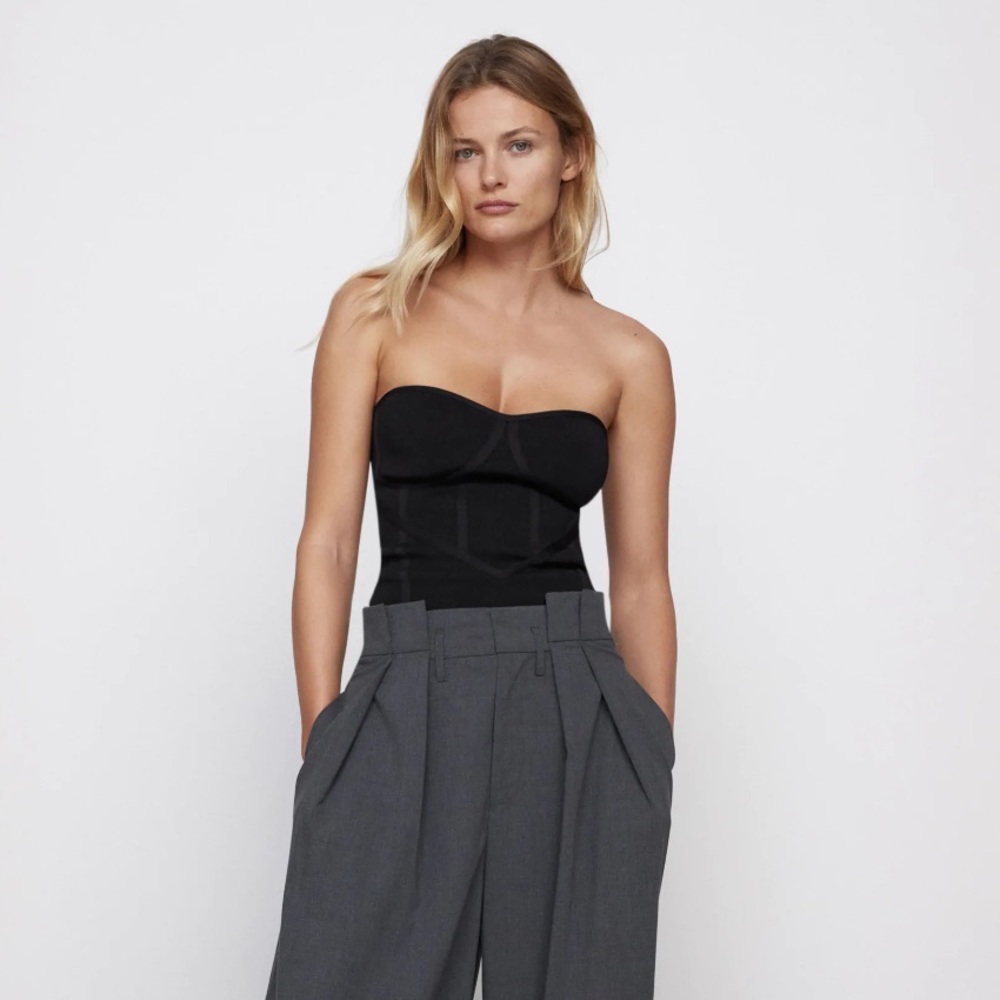 Zara Knit Bustier Top